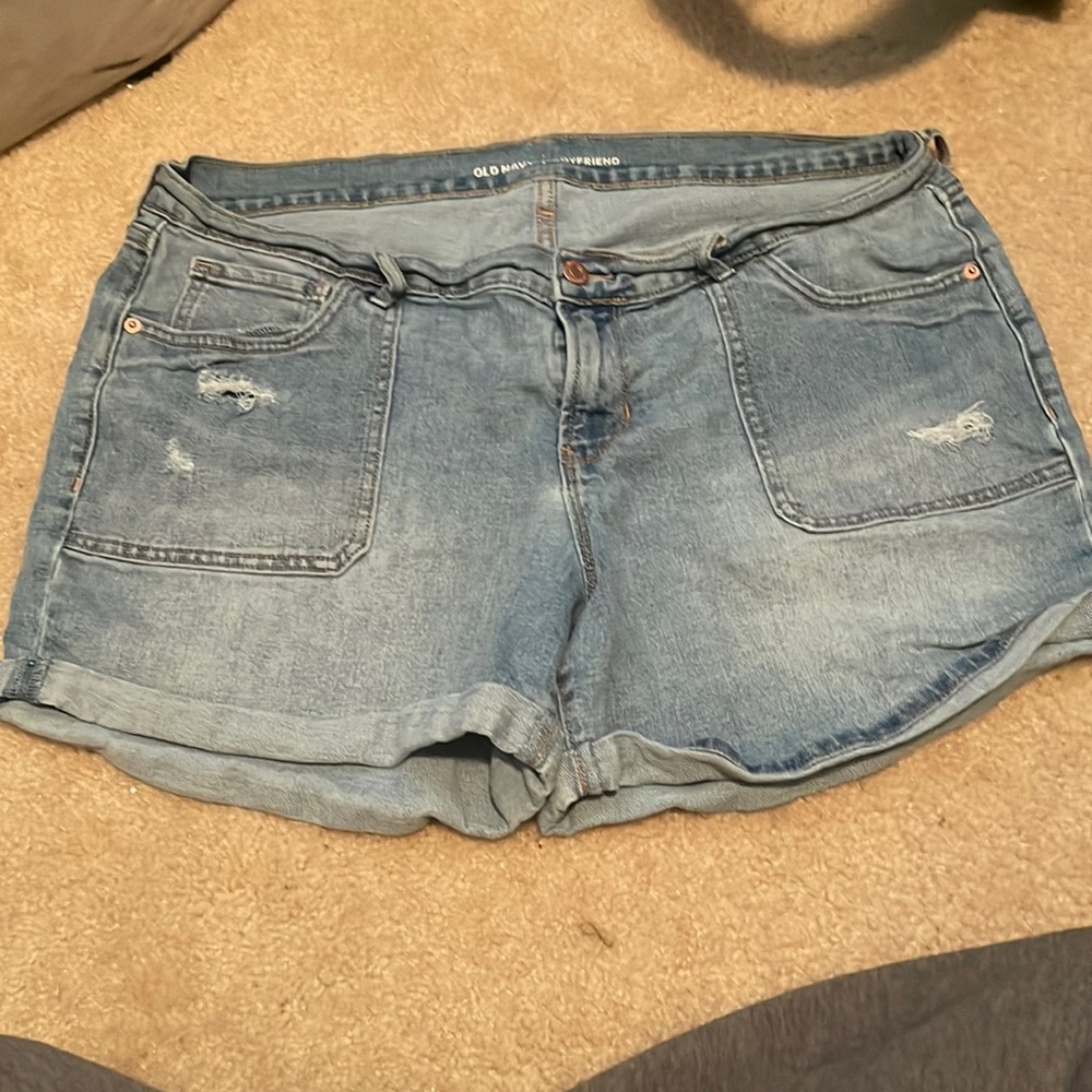 Old navy blue Jean shorts